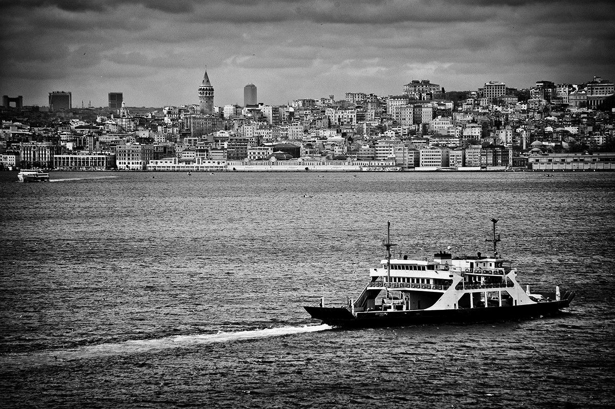 Ferry and Galata Tower - K.Uğur Varlı